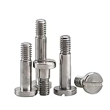 Gewindeschrauben-Sortiment, 1 Stück M2 / M2.5 / M3 Geschlitzte Schulterschraube Edelstahlzylinderkopf Öffnungsschlitz Schulterschrauben Bolzen (Length : D3x12-M3x6mm)