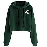 XIANO Damen Kapuzenpullover Langarm Kurz Sweatshirt Crop Oberteile Hoodie Kapuzensweatshirt mit Kapuze Damen Hoodie Sweatshirt Langarm Kapuzenpullover Ob