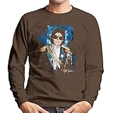 VINTRO Michael Jackson 1984 Grammys Herren Sweatshirt Original Portrait von Sidney Maurer Professionell bedruckt Gr. Large, Hot C