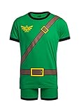 Nintendo Herren Videospiel Charakter Boxershorts Unterwäsche und T-Shirt Set - Grün - M