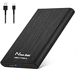 Externe Festplatte, 640 GB, 6,3 cm, USB-C, USB 3.1, mobile HDD-Speicher für PC, Desktop, Laptop, Mac, MacBook, Chromebook, Xbox One, Xbox 360, PS4 (640 GB, schwarz)