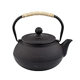 Teekannen, Japanische Gusseisen Edelstahl-Ei und Anti Rost Aus Emailliertem Innern, for Lose Blatt-Tee und Teebeutel, Tetsubin Tee-Kessel Stovetop Sicher (Size : 1200ML)