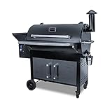 ACTIVA Schleicher Pellets Smoker Grill XXL Grillwagen Pellet Smoker BBQ Smoker Barbeque Räuchern Digital Smoker Räucherofen mit Mobil App Steuerung und digitalem T