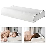 LIFEASE Nackenstützkissen Memory Foam Nackenkissen, Ergonomisches Orthopädisches Kissen für Verringern Nackenschmerzen, Kissen für Seitenschläfer mit Waschbarem Bezug (60X35cm)