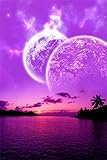 Meecaa Diamond Painting Kits mit Werkzeugen, Natur, See, Sonnenuntergang, Planet, DIY 5D Full Drill Kreuzstich Diamant Mosaik Kunst Handwerk 30 x 40 cm (Natur)