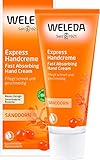 WELEDA Bio Sanddorn Express Handcreme, pflegende Naturkosmetik Feuchtigkeitscreme für zarte und rissige Hände, intensiver Schutz für Haut und Nagelbett (1 x 50 ml)