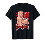 WWE Brock Lesnar mit Logo und Unterschrift T-S