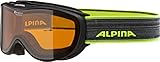ALPINA Unisex - Erwachsene, CHALLENGE 2.0 DH Skibrille, black, O
