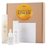 mellow NOIR 3-teiliges Gesichtspflege Set | vegan, klimaneutral & clean | Facial Moisturiser, Vitamin C Serum & Concentrated Booster | zertifizierte Naturkosmetik Beauty Set | Geschenkset für F