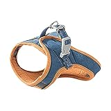 Vimoli Hundegeschirr Einstellbar,Hundegeschirr mit Sicherheitsgurt Double luftdurchlässiges Latex-Gittergewebe Geschirr reguläre Reisenweste Autosicherheitsg