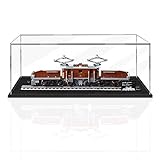 LDB SHOP Acryl Schaukasten Vitrine Display Box für Lego Crocodile Locomotive 10277, Showcase Staubdichte Display Case Schaukasten Boxen für Lego 10277 (Ohne Lego Modell)