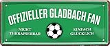 Blechschilder ICH Bin M'GLADBACH Fan Metallschild für Fußball Begeisterte Dekoschild Geschenkidee 28x12