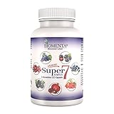 BIOMENTA Super7 – Früchte Mix Komplex – mit OPC Traubenkernextrakt + Cranberry + Goji Berries + Aronia Beeren + Granatapfel + Acai + Heidelbeeren - 2 Monatskur – vegan – 120 Multifrucht Kap