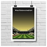 Home.Ground.Prints Wandkunst, grafisches Design, Bundesliga Fußballstadion, Geschenkkollektion – Borussia Dortmund Westfalenstadion BVB