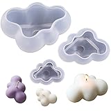 Tiruiya 3 Stück Wolken Kerze Schimmel Silikon zum Herstellen Kerzenform Soja-Wachs Kunst Kann auch Resin Kit Sein Candle Making Mold (3 Stück Wolken Schimmel)