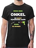 Bruder und Onkel Geschenk - Wenn Mein Onkel es Nicht reparieren kann kann es keiner - XL - Schwarz - brüder Tshirt - L190 - Tshirt Herren und Männer T-S