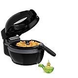 Tefal ActiFry Heißluftfritteuse Fritteuse, 1550 Watt, bis 6 Personen, 1200 g Kapazität, Rührarm System, Temperaturregulierung, Leistungsstarke Luftzirkulation dank High Speed Airflow, fryer, Schw