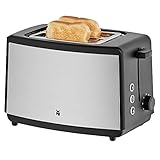 WMF Bueno Edition Toaster Edelstahl, Doppelschlitz Toaster mit Brötchenaufsatz, 2 Scheiben, 7 Bräunungsstufen, 800 W, edelstahl matt, 16 cm l x 30 cm w x 18