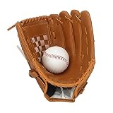 apfkkf Herren Baseballhandschuh 10,5 Zoll, 12,5 Zoll, geeignet für Kinder, Erwachsene (gelb) 1 Stück