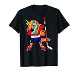 Dabbing grünes Einhorn Kroatien Eishockey-Fans Trikot Sport T-S
