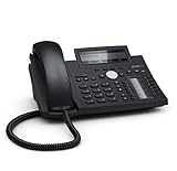 Snom D345 IP Telefon, SIP Tischtelefon (hochauflösendes Display, 12 SIP-Identitäten, 12 (48) konfigurierbar, selbstbeschriftend, mehrfarbige LED-Tasten), schwarz, 00004260