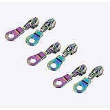 Gbrand 6 Stück Rainbow Shiny Zipper Sliders für # 5 Nylon Reißverschlüsse Ersatz Schneider Zubehör (Bunt-5)