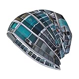 Cute Phones Modern Building with Windows and Balconies Women Slouch Beanie Mütze Warm Knit Striped Winter Beanie Cap