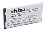 vhbw Li-Ion Akku 1200mAh (3.7) für Smartphone, Telefon, Handy T-Com Telekom Speedphone 700 wie BL-4U, N4U85T,