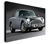 FAB Aston Martin DB5 – James Bond – Kunstdruck auf Leinwand – verschiedene Größen (A2, 61 x 40,6 cm)