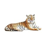 GRAZDesign Wandsticker Deko Aufkleber Raubtier, Wandtattoo Tiger liegend, Home Dekoration modern Wildkatze Dschungel / 65x30