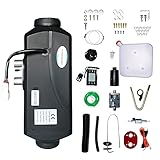 WARMCONFORT Standheizung Diesel 12V 5KW Dieselheizung zeltheizung Luft Air Lufterhitzer,Auto heizung,LCD-Monitor mit Fernbedienung für Auto RV Boote LKW Wohnmobil Bus(Schwarz)