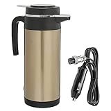 GYAM 1200ml 12V / 24V Tragbare Auto Elektrische Wasserkocher Auto Edelstahl Zigarettenanzünder Heizung Wasserkocher Elektrische Reisen Thermosen Für Reisen Becher,24V