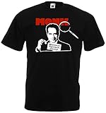 Monk T-Shirt Tony SHALHOUB Kult Krimi Serie Schwarz S