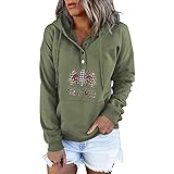 MEIYIKELO t-Shirt Damen - Sweatjacke Damen Damen Rollkragen Sweatshirt Vintage Sweater Damen Pullover Winter Sale Festliche Oberteile Damen günstige Sw