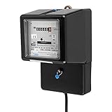 REV 0515472555 Strommessgerät, Zwischenzähler mit Stecker f. Steckdose,ungeei., 1,5m, schw