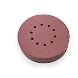 Woltersberger® 25 Stück Schleifscheiben Ø 225mm | Körnung P40,P60,P80,P120,P220 | 10 Loch in rot | Schleifpapier Trockenbauschleifer Langhalsschleifer Schleifgiraffe SET