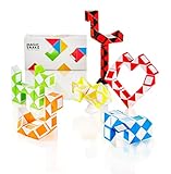 CUBIDI® 6 Mini Magic Snakes mit 24 Blöcken - Knobelspiele für Kinder und Erwachsene - Mitgebsel Kindergeburtstag oder kleine Geschenke für Kinder oder Kindergeburtstag Gastgeschenke - (6 Stück)