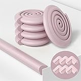 Ommda Baby Kantenschutz Schaumstoff L Form Selbstklebend Wasserdicht Kantenschutzprofil Eckenschutz Tischeckenschutz Kantenschutz Möbel Rosa 4m + 6 Stück eck