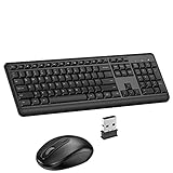 ERGXGYU Urgrico US-Layout 2,4 g USB Wireless Silent Tastatur Maus Set Ergonomie Wireless Tastatur Maus Combo Set für PC Laptop Desktop