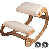 YAOSHI Mechanische Werkzeuge Ergonomischer Knienstuhl Hocker w/Dickes Kissen Home Office Stuhl Verbesserung der Körperhaltung rockige hölzerne Knie-Computerstuhl Haushaltsg