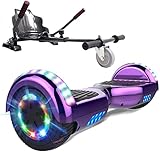 MARKBOARD Self Balancing Scooter 6.5'Skateboard - Eingebaute Bluetooth Lautsprecher z29 (Purple)