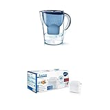 Brita Wasserfilter Marella XL, inkl. 1 Maxtra+ Filterkartusche blau + Filterkartuschen Maxtra+ 6er Pack weiß