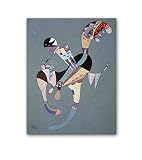 Wassily Kandinsky《Eine schwebende Figur》Wandbild Poster Kunstdruck Als Leinwandbild Kunst Auf Leinwand Malerei Poster Wandkunst Bild Druck Home Wanddekoration Bilder(60x78cm-23.6x30.7inch,Ungerahmt)