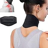 Halswärmer Nackenstütze selbstwärmende Nackenbandage bei Genickschmerzen verstellbar Nackenmassagegerät Kopfschmerzen Nackenheizk