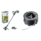 Bosch Akku Rasentrimmer EasyGrassCut 18-230 (1x Akku, 18 Volt System, Schnittkreisdurchmesser 23 cm) & Fadenspule UniversalGrassCut (Länge: 6m, Dicke: 1.6mm, für Rasentrimmer UniversalGrassCut)