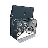 Trimetals Metallgerätehaus Fahrradbox mit klappbarer Einfahrtsrampe für bis zu 3 Fahrrädern,