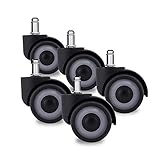 Kleine Bürorollen 50 Mm， 11mm Pin Ersatzrolle, Geräuschlose​ Schwenkräder Weiche TPR- Rolle Für Drehstuhl Geeignet Für Alle Arten Von Böden 5PCS