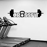 Gym Gewichtheben Fitness Langhantel Wandaufkleber Gym Fitness Langhantel Wandtattoo Vinyl Wandbild Kunst Aufkleber A9 85x20