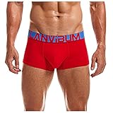 BIBOKAOKE Boxershorts Herren - Brief Bedrucktes Boxershorts für Männer Weich Atmungsaktiv Baumwolle Unterhosen ​Sexy U Konvexen Beutel Unterhose Komfortabel Passform Boxer Trunks R