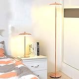 LED Dimmbare Stehleuchte Stehleuchte, Moderne Elegante Stehleuchte mit Fußdruckschalter Stehleuchte für Wohnzimmer Lounge Schlafzimmer, Lange Lebensdauer Hohe Lumen, 12W,Gelb